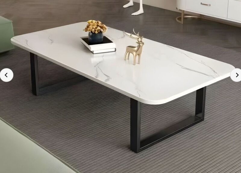Bàn mặt đá khung kim loại sơn tĩnh điện hoàn thiện cao cấp — HPD Metal